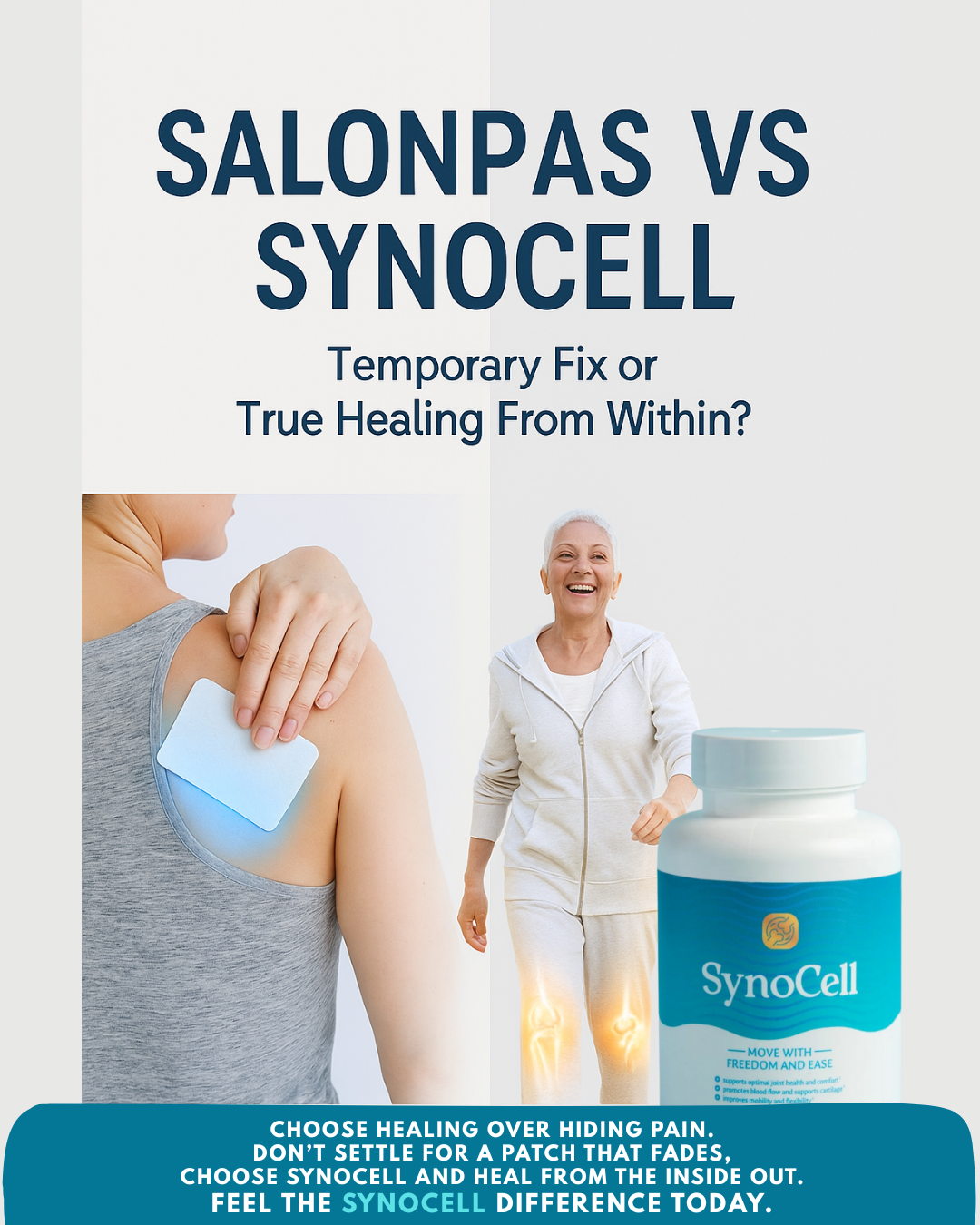 Salonpas Patches vs SynoCell Temporary Fix or True Healing from Within