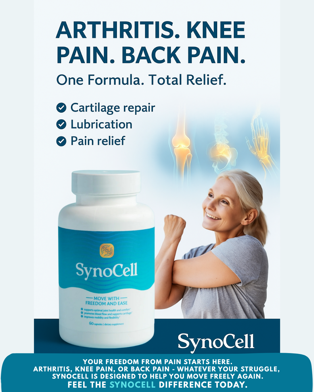Arthritis, Knee Pain, or Back Pain? Here’s How SynoCell Targets All Three
