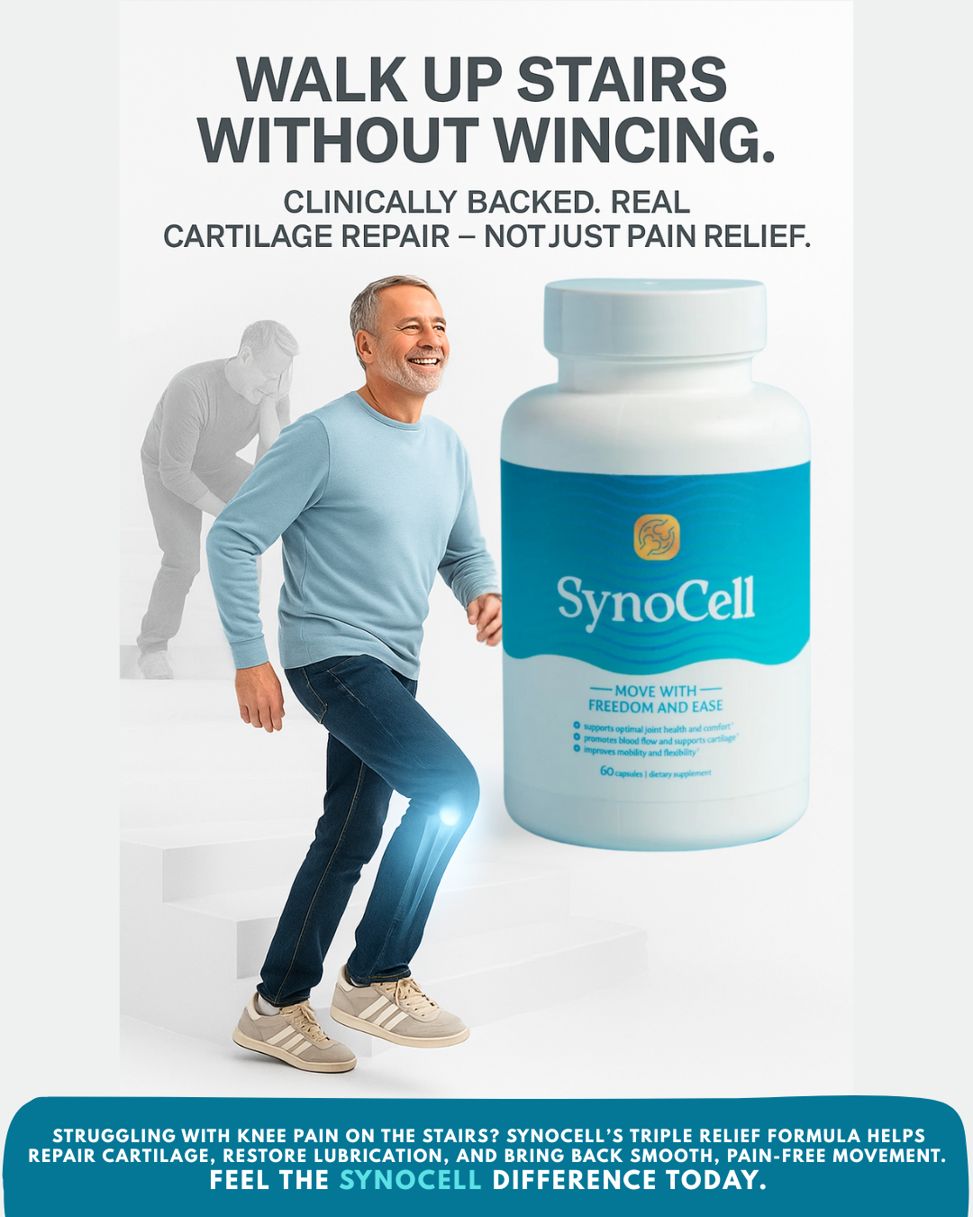 How to Walk Up the Stairs Without Knee Pain: Discover SynoCell’s Joint Renewal Formula